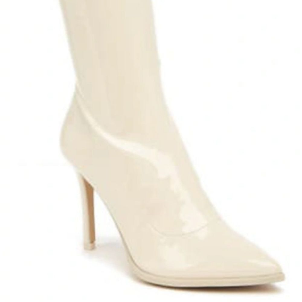 New STEVE MADDEN Stiles Tall Boot (Women) shiny off white size 5 - Picture 5 of 7